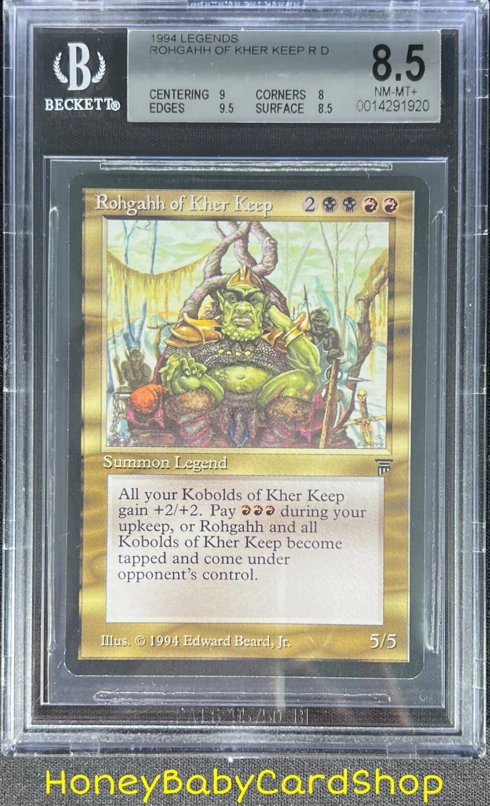 MTG Legends 1994 Rohgahh of Kher Keep BGS 8.5 NM/MT+ Old School 93/94