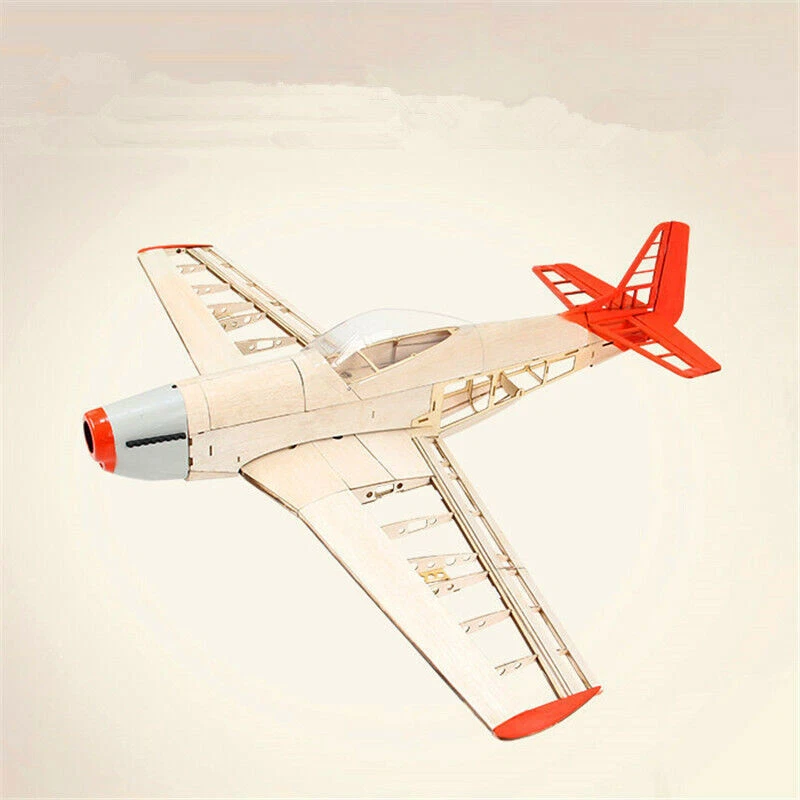 Upgraded RC Laser Cut Plane Balsa Wood Airplane P51 Model Kit Wingspan 100cm - Image 2 of 4