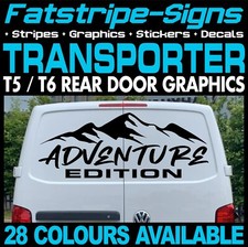 to fit VW TRANSPORTER T5 T6 ADVENTURE MOUNTAINS STICKERS GRAPHICS CAMPER VAN