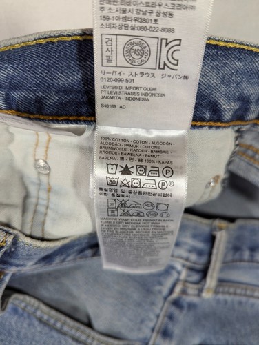 Levi's Jeans Mens 34X34 Regular Fit Straight Leg Mid Rise Denim Blue 100% Cotton - Picture 8 of 12