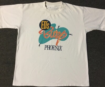 Vtg 80s Ed s Burp Faded Phoenix Shirt M Arizona Bar Diner Beer Biker Grunge 90s