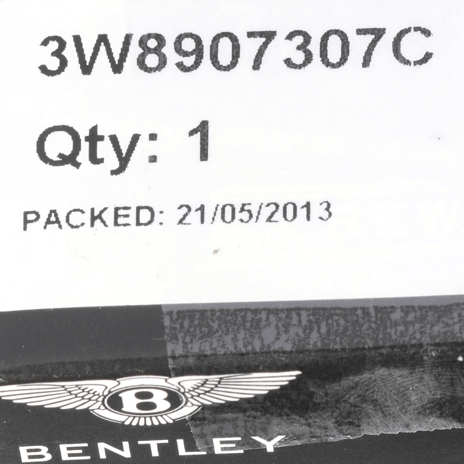 Bentley Continental Flying Spur Speed 2006-2012 Control unit P/N 3W8907307C