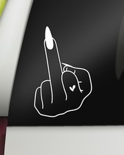 Middle Finger Decal  Girly Cute Decal  Funny Middle Finger Car Decal Bumper