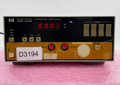 hp HEWLETT PACKARD 8158B OPTICAL ATTENUATOR 1300/1550nm  D 3194/51