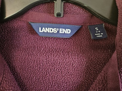 Lands' End Jacket Full Zip Fleece Burgandy Women's Size Small (6-8) - Picture 5 of 5