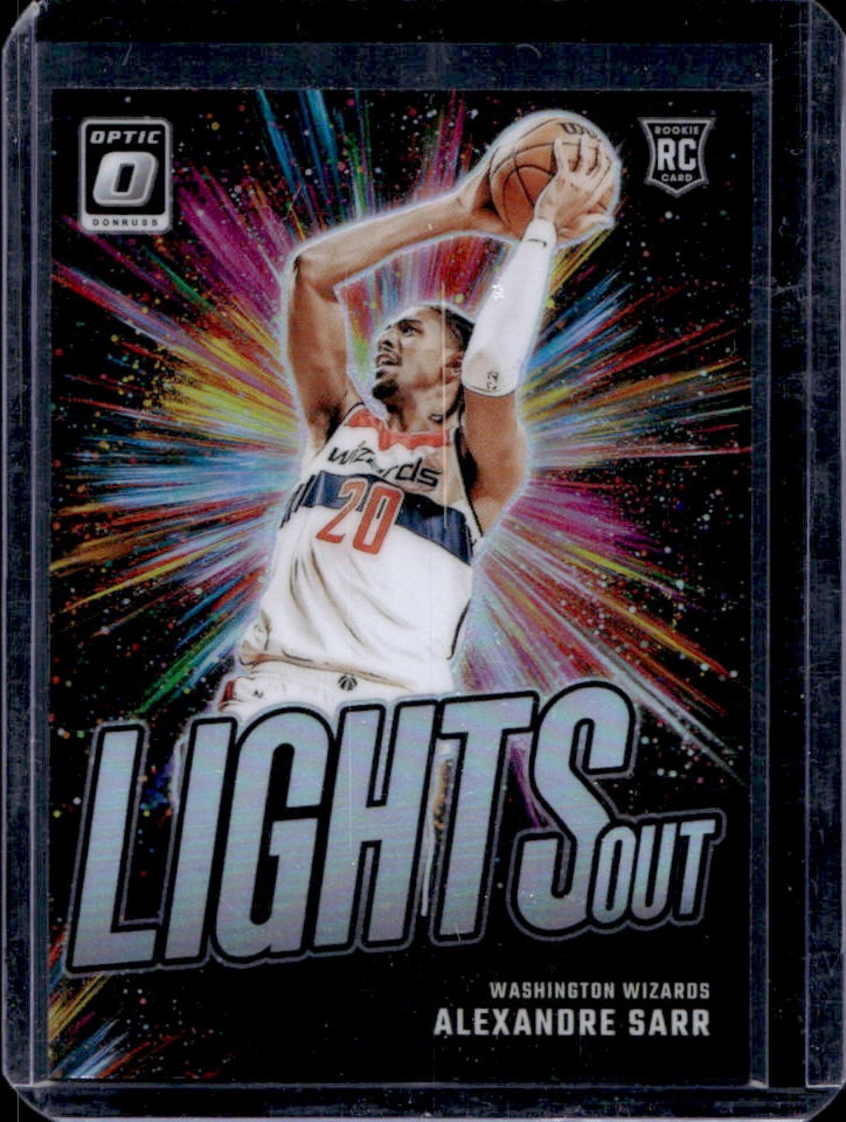 2024-25 Donruss Optic Alexandre Sarr Lights Out RC Holo Rookie #5 Wizards