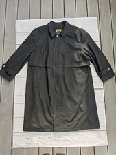 Lodenfrey Mantel Herren Gr. 32 Grau Schurwolle + Kaschmir Business Wintermantel