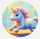 Hayleybug 1/10th oz The Whimsey Charger Unicorn Silver Round