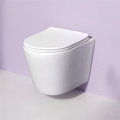 Wand-WC Hänge WC Spülrandlos Toilette Rimless inkl. wc sitz d form