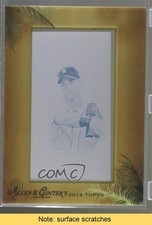 2014 Allen & Ginter's Framed Printing Plate Mini Cyan 1/1 Jose Iglesias READ x0y