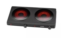 Doppelkochplatte 2500 W, Keramik, Schwarz