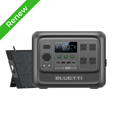 BLUETTI Elite 100 V2 1800W 1024Wh Portable Power Station + 200W Solar Panel Kit