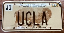 Cool 2010 Kansas Ucla Vanity License Plate Kansas Home On The Range Bison Base Cool 2010 Kansas Ucla Vanity License Plate Kansas Home On The Range Bison Base