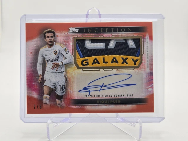 2025 Topps Inception MLS #AJR-RP Riqui Puig Autograph Jumbo Relic Orange /5