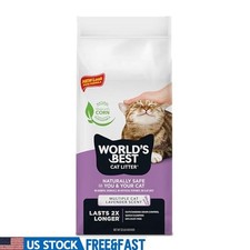 Natural Cat Litter Multiple Cats Quick Clumping Lavender Scented 32lbs Dust Free