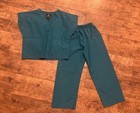 Kids Scrubs Set Size 5/6 Green Natural Uniforms Unisex Doctor Nurse XS