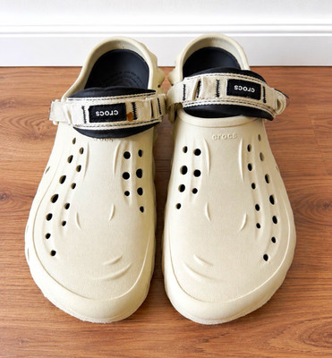Crocs Echo Clog Bone Black Men s US 11 207937 Excellent Condition