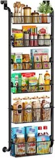 Over Door Spice Rack,6layers Metal Hanging Door Storage Kitchen,Pantry Organize