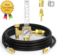 Argon/Co2 Mig Tig Flow Meter Gas Regulator Gauge Welding Weld with 8Ft Gas Hose