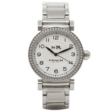 COACH Women's Madison Fashion 36mm Bracelet Watch White/Stainless Steel Watch