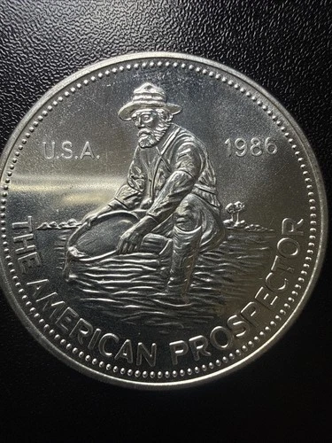 1986 Engelhard American Prospector 1oz .999 Fine Silver