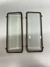 2 Vtg Antique Royal Typewriter Beveled Glass Panels Parts 6.25