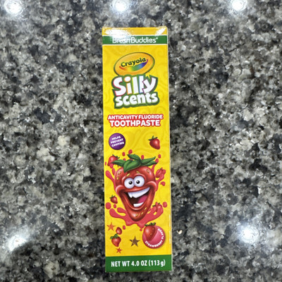   Crayola Silly Scents (4 Oz) Tube   STRAWBERRY  Flavor Fluoride Toothpaste.