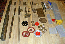 Vintage Gilbert Mysto Erector Set Meccano Mixed lot Antique Girders