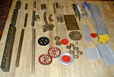 Vintage Gilbert Mysto Erector Set Meccano Mixed lot Antique Girders