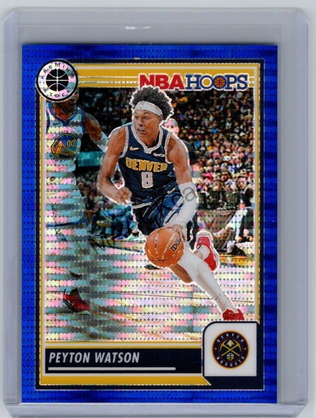 2023-24 Premium Stock - Peyton Watson #266 Blue Pulsar /75