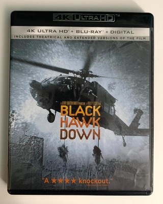 Black Hawk Down (4k + Blu-ray, 2001) Ridley Scott, Ewan McGregor, no digital