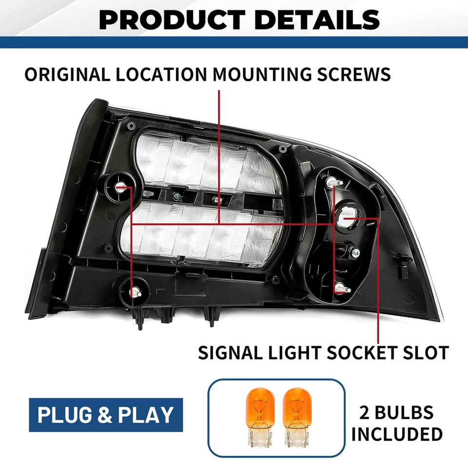 Juego de halógenos de lente transparente carcasa trasera trasera negra para Acura TL 04 05 06 07 08 Foto 4 de 4