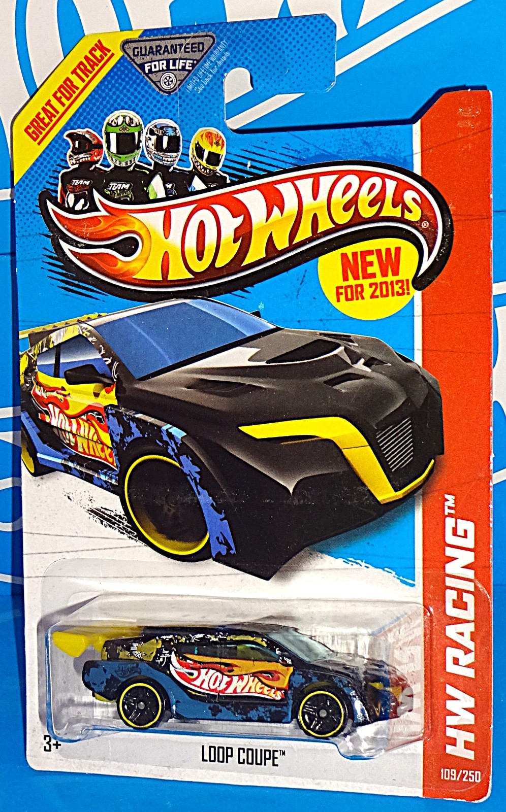 Hot Wheels New For 2013 HW Race Team Series #109 Loop Coupe Black w/ PR5s