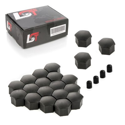 20x Radschraubenkappen Abdeckkappen Radmuttern 17 mm schwarz für CHRYSLER