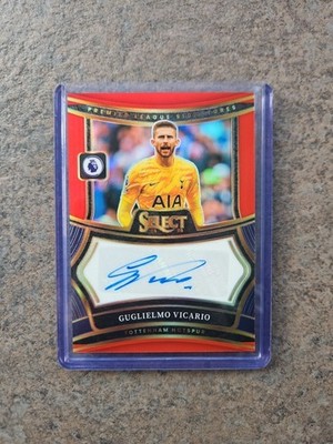 Guglielmo Vicario Auto Red Panini Select Premier League 2024-25 Tottenham