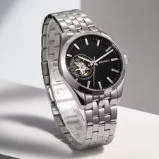 Automatic Watch for Men Luxury Visible Skeleton NH38 Movement  Business Casual
