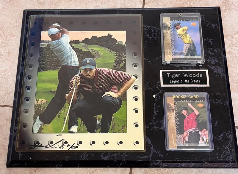 TIGER WOODS with Signed 8x10"