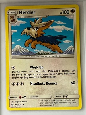 Herdier 175/236 Uncommon Cosmic Eclipse Pokemon Near Mint