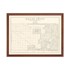Old Map of Dallam County, TX 1926 - Vintage Texas Art
