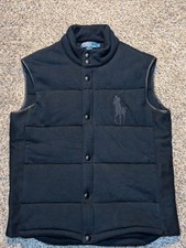Vintage 90s Polo Ralph Lauren Thermal Lined Big Pony Puffer Vest Size L Heavy