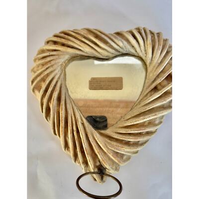 Faroy Inc Hayes Parker Willow Heart Mirror with Vintage-Aged Mirror and Votive