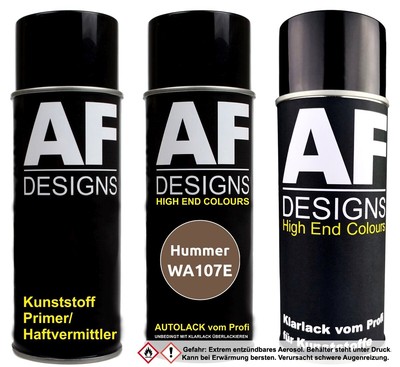 Autolack Spraydosen Set für Kunststoff Hummer WA107E Accent Oak Stoßstange