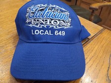 IBEW 649 Alton IL Hat, Blue Made in the USA Adjustable strap in back
