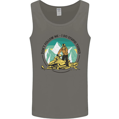 Snowmobile Dont Follow Me Funny Mens Vest Tank Top