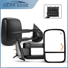 Left+Right Tow Mirrors for 14-18 Chevy Silverado Sierra 1500 15-18 2500HD 3500HD