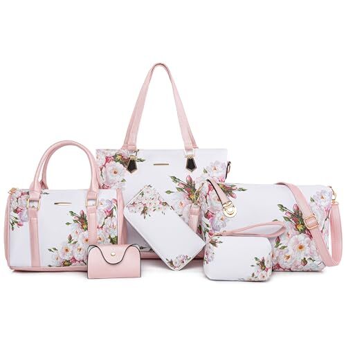 And Handbags For Women Satchel Shoulder Bag 1h-white Flower