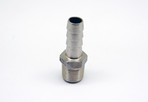 M8x1.0 Male to BARB OD 10mm / 0.4" Stainless Tail Adaptor Hose Connector - 第 4/6 張圖片