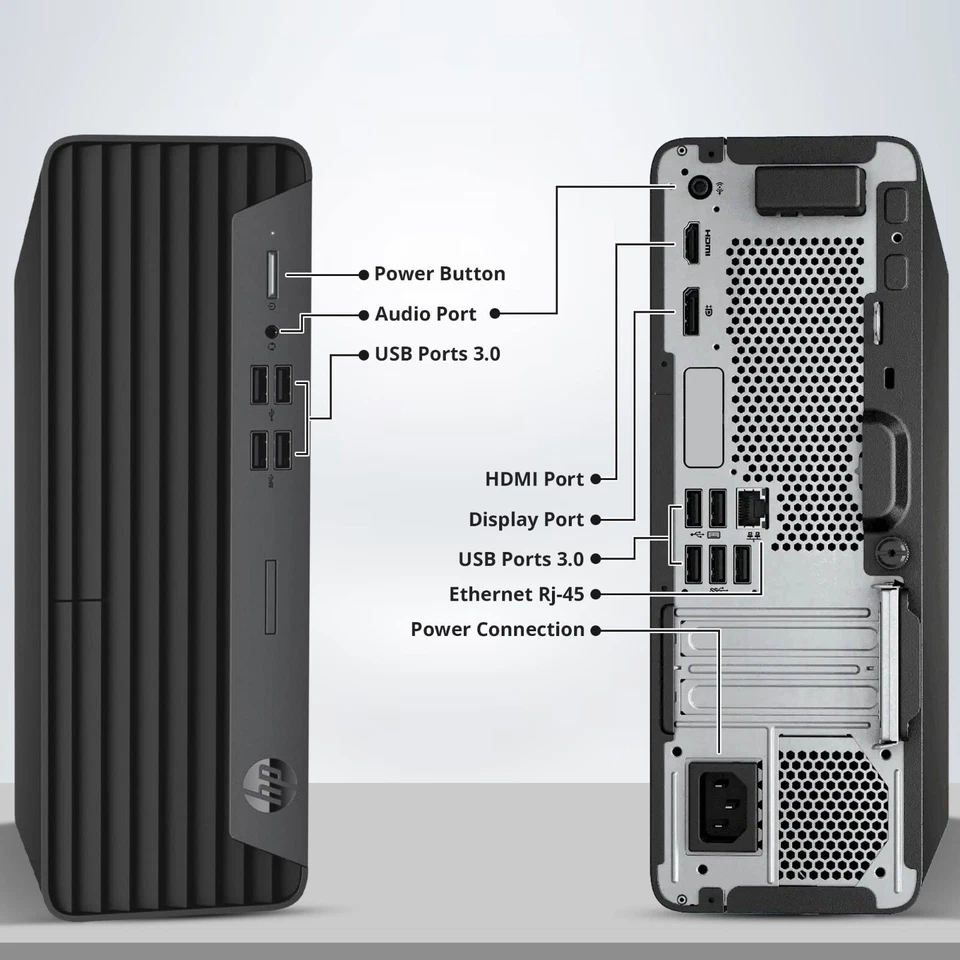 HP 800 G6 Desktop Computer PC i5-10 16GB Ram 256GB SSD Built-in Wi-Fi Windows 11 - Image 2 of 4