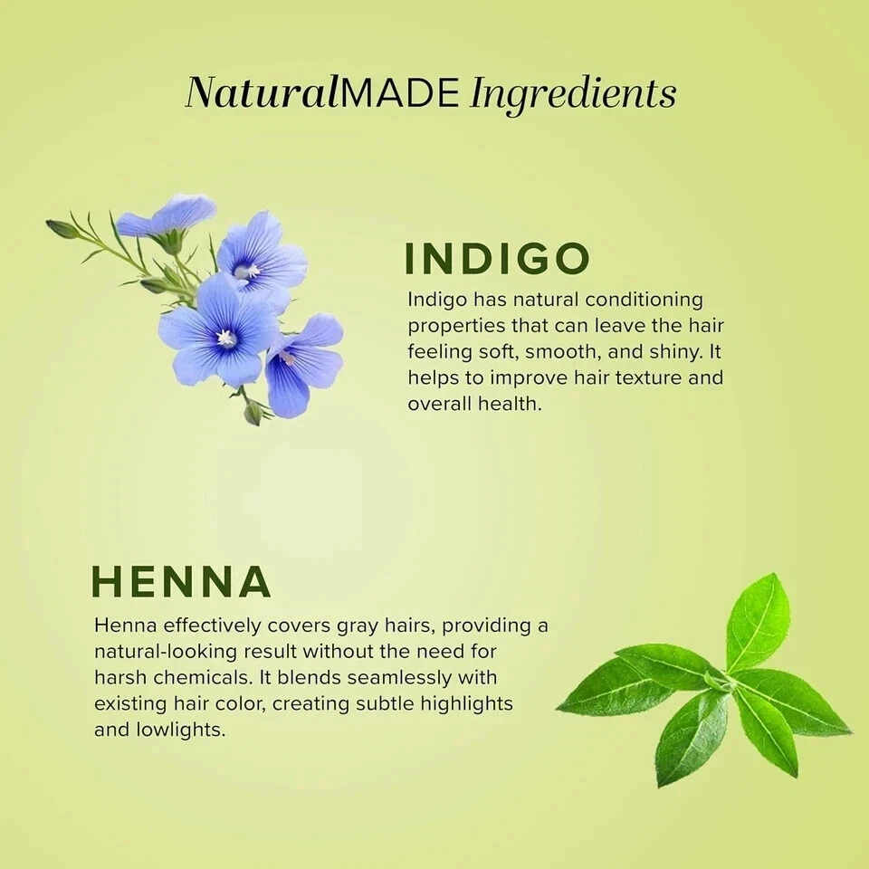 Натуральная черная хна Khadi | травяной цвет волос | упаковка 2 x 150 г | бесплатная доставка - Изображение 4 из 4