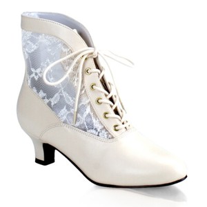 white granny boots